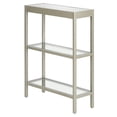 thumbnail image 2 of Henn&Hart 29" Metal/Glass Console Table in Satin Nickel, 2 of 8
