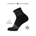 thumbnail image 3 of Calcetines Quarter Tommy Hilfiger, paquete de 12 unidades, para hombre, tallas 7 a 12, color negro, 3 of 6