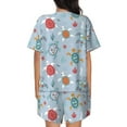 thumbnail image 3 of Bingfone Sea Turtle Print Pajamas Sets for Women Soft Short-Sleeved Pjs with Lounge Shorts Two Piece Sleepwear, 3 of 8