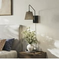 thumbnail image 2 of Avec 7 in. 1-Light Matte Black Coastal Wall Sconce, 2 of 12