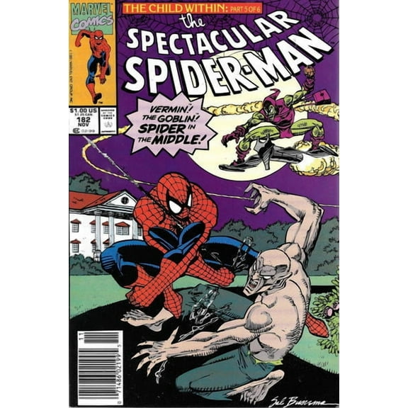 Spectacular Spider-Man, The #182 (Newsstand) VF ; Marvel Comic Book