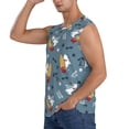 thumbnail image 3 of Lsque Surf Shark Print Men's Cotton Blend Sleeveless Muscle Shirts (S-3XL)- Moisture Wicking, Odor Protection, UPF 30+,X-Large, 3 of 8