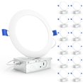 thumbnail image 1 of Sunco 12 Pack Recessed Lighting 6 Inch LED, Canless Ceiling Lights Slim with Junction Box, 1200 LM, 14W (100W Equivalent), 6000K, 1 of 7