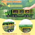 thumbnail image 2 of Camión de juguete de dinosaurio para niños de 3 a 7 años con luces intermitentes, música y sonido rugiente, juguetes de dinosaurio 10 en 1 para niños y niñas, 3 autos de dinosaurio, 2 of 5