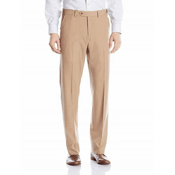 Palm Beach Men's Performance Expander Flat Front Dress Pants