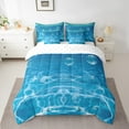 thumbnail image 2 of Erosebridal Ocean Water Bedding Queen Size, Summer Swimming Pool Bedding Sets Queen Size, Blue Deocr, 7pcs, 2 of 5