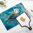 thumbnail image 4 of BaHomeck placemats Set of 4 rectangle Linen Cotton Placemats for Dining Table Washable Heat Resistant,18*12inch,Colorful Sea Turtle Swimming In The Ocean, 4 of 4