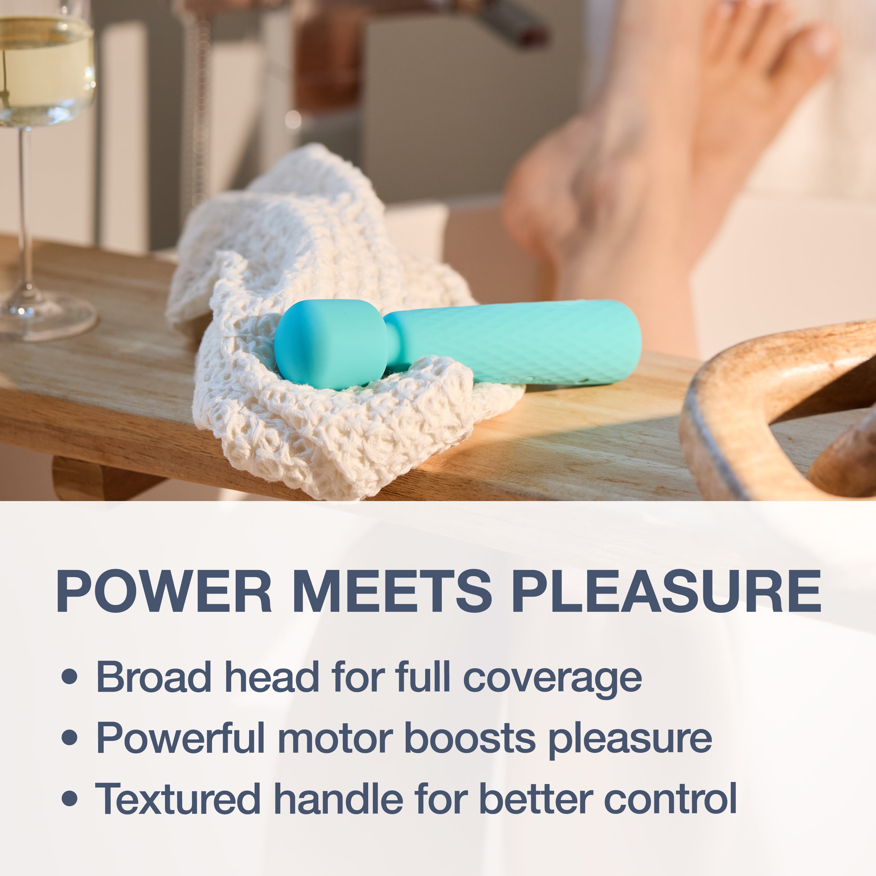 plusOne High Intensity Personal Massager, Vibrating Handheld Wand, 10  Vibration Settings, Waterproof