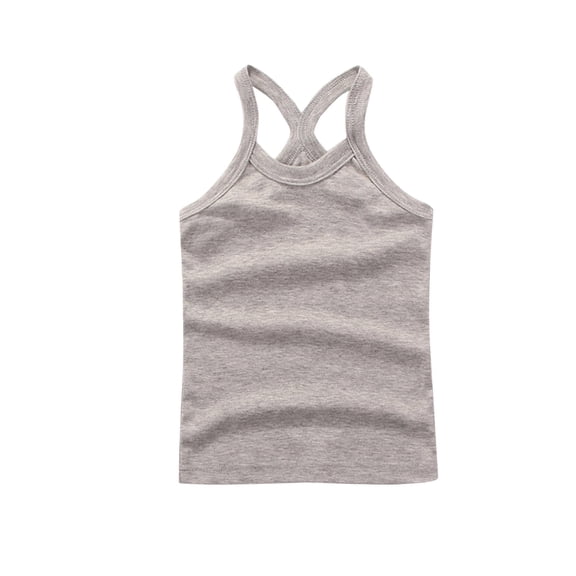 Bysome Toddler Girls T-Shirts Kids Dance Tank Top Racerback Crop Tank Top Soild Sleeveless Sports Dance Top Ballet Gymnastics Dancewear For 3-4 Years