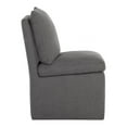 thumbnail image 2 of Sunpan Glenrose 21.5" Modern Fabric Wheeled Dining Chair in Gray, 2 of 7
