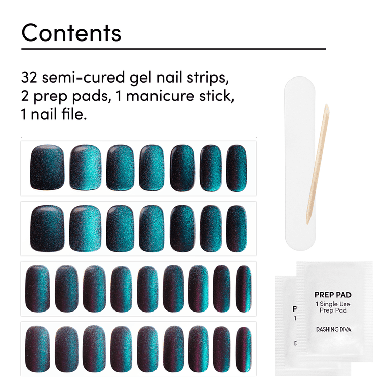Dashing Diva Glaze Semi-Cured Gel Nail Stickers, Stone Cold photo 5