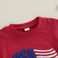 thumbnail image 6 of Kaprioy My First 4th of July Baby Boy Outfit Boys Outfit Kids Baby Boys Short Sleeve Flag Embroidery T Shirt Shorts Set Toddler Boy Summer Clothes, 6 of 8