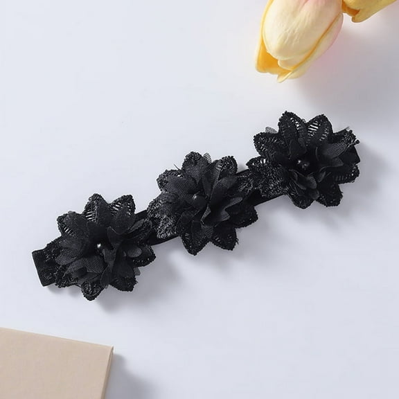 Flower Headband for Baby Girl Elastic Baby Floral Headbands Crown Hairbands Hair Accessories for Newborn Infant Toddlers Kids, 1/2/3/6 Pack