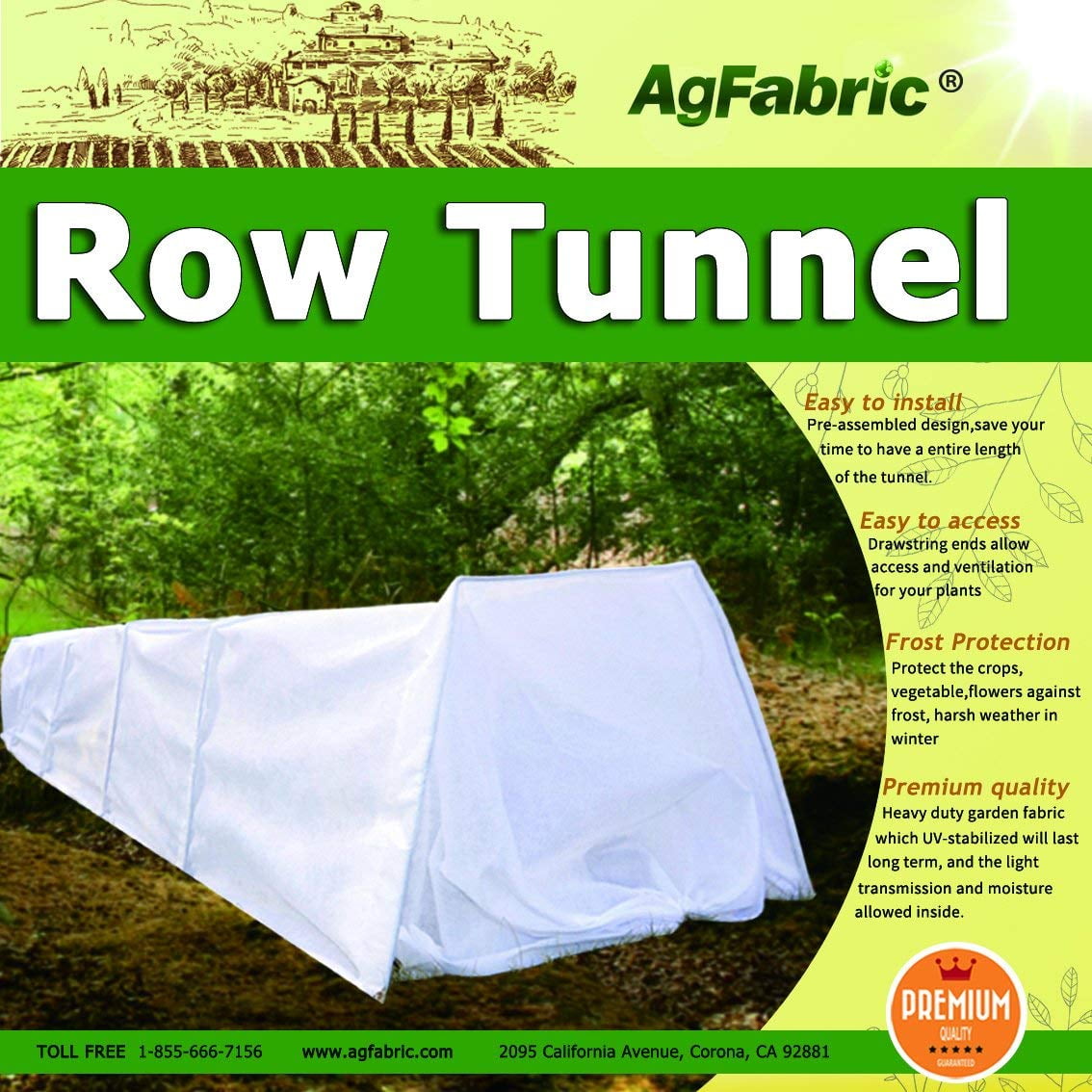 6x20ft Agfabric 1.2Mil Plastic Covering Clear Polyethylene Greenhouse Film UV Resistant for Grow Tunnel and Garden Hoop Plant Cover&Frost Blanket for Season Extension,Keep Warm and Frost Protection 