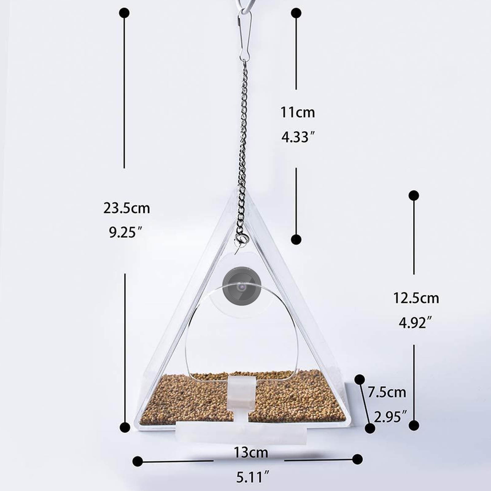 WiFi Bird Feeder with Camera, 1080P HD Smart Birdhouse Camera with Night Vision, Outdoor Wireless Camera Feeder for Mobile Phone Remote Viewing, Live Stream & Share Bird Watching to Social Media