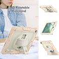 thumbnail image 3 of Case for iPad 6th / 5th Gen (2018 2017) / iPad Air 2 / iPad Pro 9.7 inch with Screen Protector, 360 Rotating Kickstand Hand Strap Shockproof Cover with Shoulder Strap, Cream Rose Gold, 3 of 7