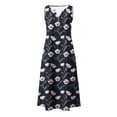 thumbnail image 4 of JGGSPWM (S-5XL) Summer Dresses for Women Vintage Floral Print V Neck Button Sleeveless Sundress Plus Size Beach Vacation Tank Dress Multicolor XL, 4 of 5