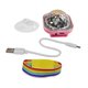 thumbnail image 2 of Mini lámpara de pulsera de iluminación de bola de discoteca Lámpara de pulsera de disco única USB cargable único operado para conciertos viajeros Rosa, 2 of 10
