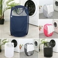 thumbnail image 5 of TNOBHG Breathable Mesh Laundry Basket Foldable Laundry Basket with Side Pockets Capacity Dirty Clothes Storage Basket Breathable Mesh Durable for Sorting, 5 of 8