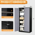 thumbnail image 3 of STANI Metal Storage Cabinet, 71” Tall Steel Cabinets with Locking Door and 5 Adjustable Shelves, Steel Classic Storage Cabinet for Home, Office, Garage, 3 of 10