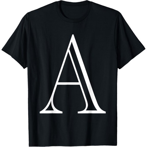 The Letter A Classic Style Capital Alphabet Monogram Initial T-Shirt