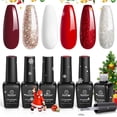 thumbnail image 1 of Esmalte de uñas de gel rojo Beetles, 6 piezas, bastón de caramelo, Navidad, esmalte de gel con purpurina, rojo burdeos, kit de uñas de gel brillante, invierno, blanco nieve, plata, vacaciones, gel de, 1 of 1