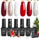 thumbnail image 1 of Esmalte de uñas de gel rojo Beetles, 6 piezas, bastón de caramelo, Navidad, esmalte de gel con purpurina, rojo burdeos, kit de uñas de gel brillante, invierno, blanco nieve, plata, vacaciones, gel de, 1 of 1