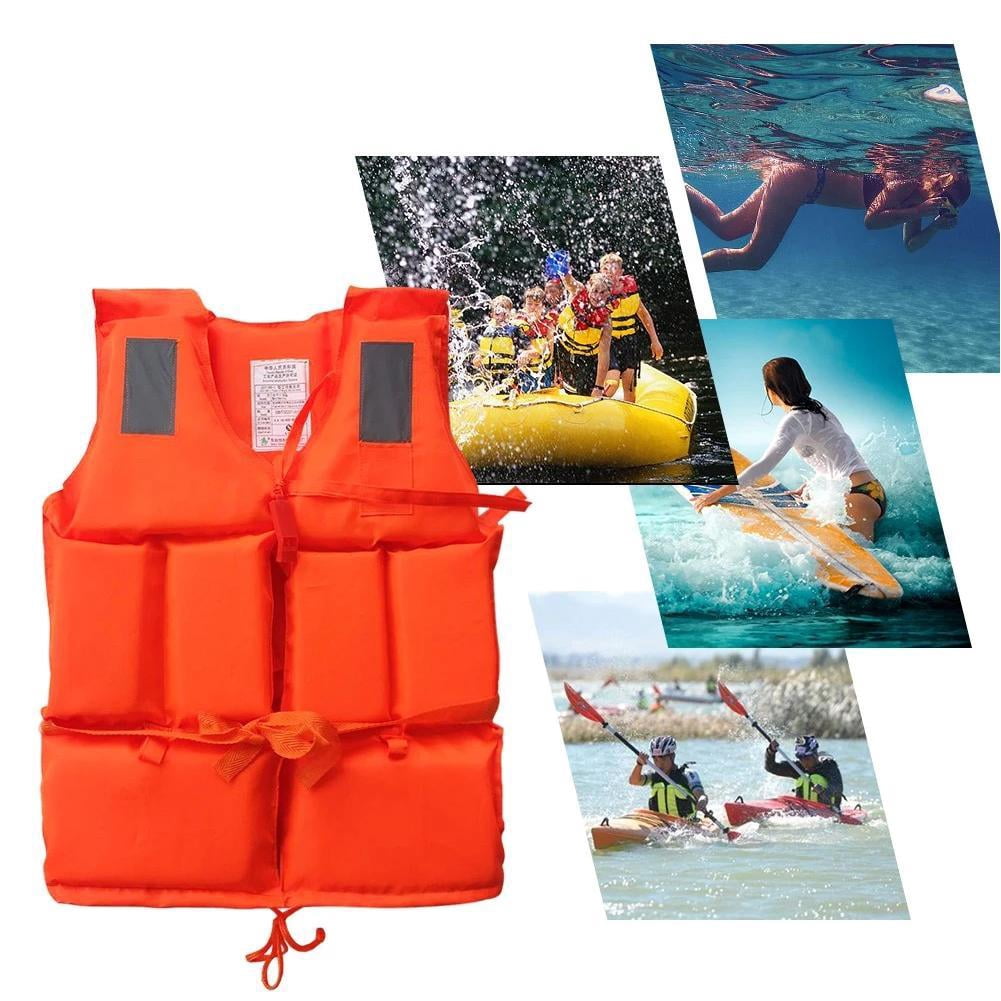 Life Jacket for Adults Basic Universal Foam Life Vest Preserver (PFD) in Orange
