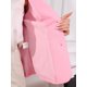 thumbnail image 5 of Conjunto de 2 piezas para mujer INSPIRE CHIC, chaqueta con solapa y vestido en capas, color rosa, 5 of 6