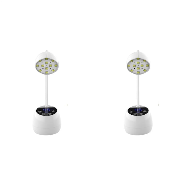 2X Lámpara de Uñas UV LED Inalámbrica de 36 W, Minilámpara UV para Uñas de Gel, Secador de Uñas Recargable con Sensor Inteligente y 4 Temporizadores