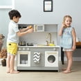 thumbnail image 4 of Little Chef Berlin Modern Wooden Play Kitchen, Gray/White, 4 of 13
