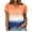 Orange, variant on Womens Tshirt Short Sleeve Summer Tops V Neck Casual Basic Tee Shirts Short Sleeve Blouses For Women Orange S