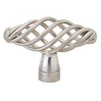 GlideRite 2 in. Classic Oval Birdcage Cabinet Knobs, Satin Nickel, Pack of 10