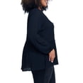 thumbnail image 3 of Seven7 Women's Caviar Semisheer Accent Lace up Long Sleeve Top Black Size 3X, 3 of 3