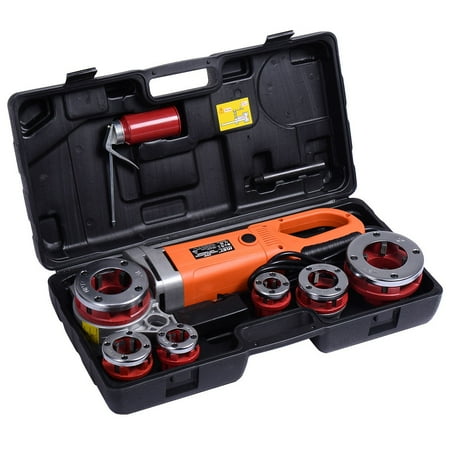 - HD 2000W Portable Electric Pipe Threader 6 Dies Threading Machine 1/2