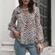 thumbnail image 5 of Camisas Para Mujer Camisetas de Gran Tamaño Manga Larga Cuello en V Estampado Manga Linterna Top Blusa Con Cuello en V Top Camisa Odeerbi ODB134736, 5 of 9