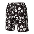 thumbnail image 4 of Balery Skeleton Traje de Baño Estilo Hawaiano para Hombre, Shorts de Secado Rápido con Bolsillos-Small, 4 of 6