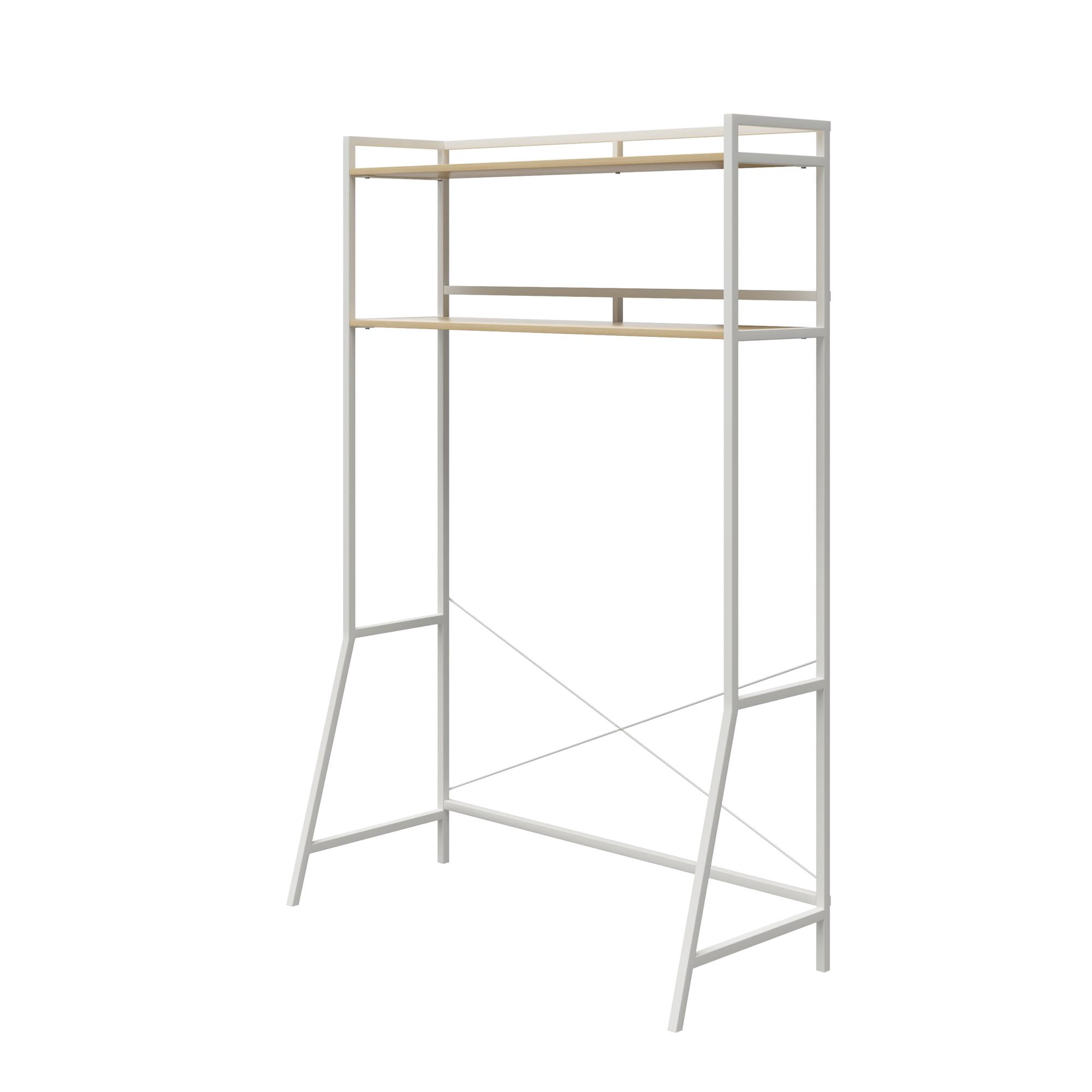 Novogratz Beverly Over-The-Bed Storage for Twin & XL Twin Beds, Blonde Oak/White