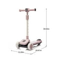 thumbnail image 2 of Kids Ride On 3-Wheel Scooter W/Buildable blocks, PU flashing wheels and Folding Kick Scooter,5-position height-adjustable handlebar&one-touch footbrake for Kids 3-9, 2 of 8