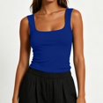 thumbnail image 6 of IUYRTFE Women's Sleeveless Round Neck Tank Top Loose Fit Casual Summer Basic Vest, 6 of 6