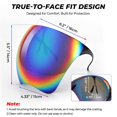 thumbnail image 2 of Full Cover Face Visor Protective, Tinted Full Face Shield Sun Protection,Anti-Fog & Anti-Glare Lightweight Futuristic Face Guard for Cycling, Gardening, Woodworking & Holiday Cosplay ﻿, 2 of 9