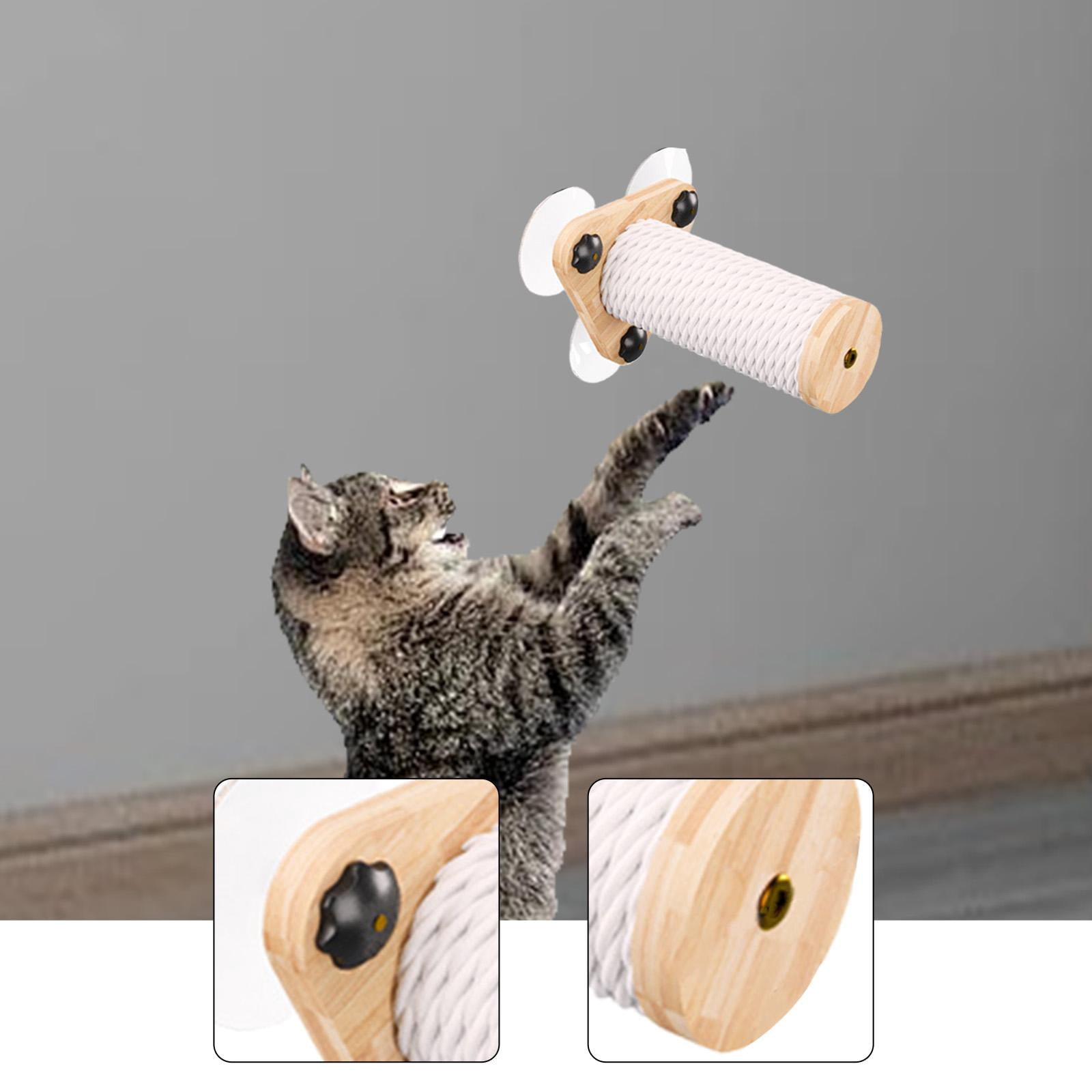 EHJRE Wall-mounted Scratching Post, Cat Wall Furniture, Claw Grinding, Suction Cup, Scratching Ladder, Cat Climbing Step for Climbing And Stretching