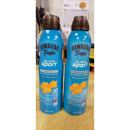 Hawaiian Tropic Island Sport Sunscreen Twin Pack, SPF 30, 6 Fl. Oz.