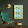 thumbnail image 2 of Summer Wall Art with Frame, Vacation Sun Wears Sunglasses Beach Tropical Island with Palm Trees, Printed Fabric Poster for Bathroom Living Room, 23" x 35", Pale Blue Yellow and Green, by Ambesonne, 2 of 2