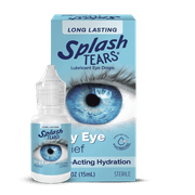 Splash Tears Eye Lubricant, Eye Drops for Fast Acting Dry Eye Relief, 0.5 fl oz Bottle
