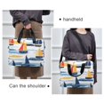 thumbnail image 6 of FORMRS 16" Laptop Bag Carrying Sleeve Case with Handle Travel Shoulder Briefcase, Orange Hand Drawn Sailboats, 6 of 8