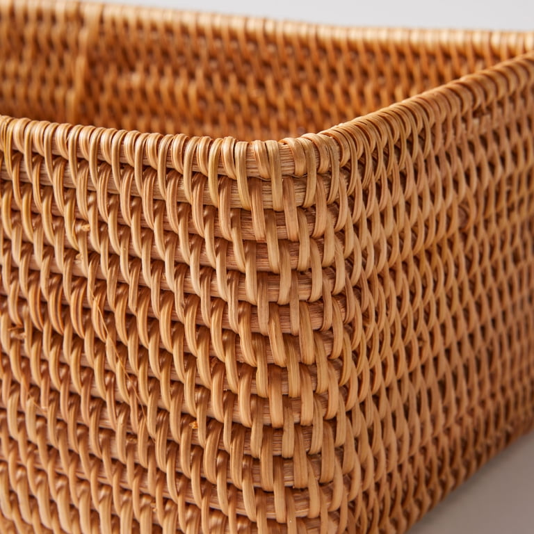 Rattan Toilet Organizer Basket, Honey Brown photo 3