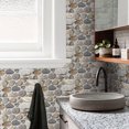 thumbnail image 4 of 6 Sheets Vinyl Murals Self Adhesive Removable Pebble Wall Murals for Kitchen Bathroom 30X15cm, 4 of 5