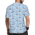 thumbnail image 2 of Wukai Rainbow Dinosaur Print Men's Short-Sleeved Mesh T-Shirt,Quick-Dry Short Sleeve Workout T-Shirt-X-Small, 2 of 8