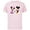 Soft Pink, variant on Disney Mickey and Minnie Mouse Easter Bunnies - Short Sleeve Cotton T-Shirt for Adults - Customized-Black